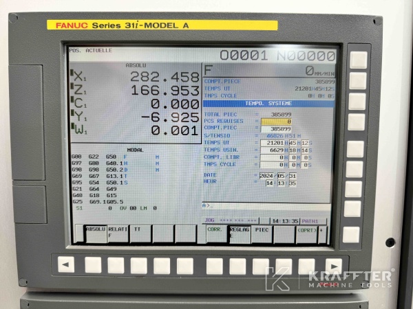 Commande numérique FANUC 31i sur machine outil BENZINGER TNI B6 90116