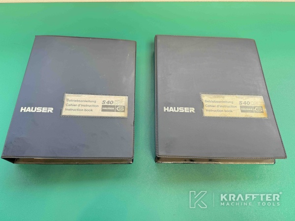 Manuels d'utilisation pour Rectifieuse par coordonnées CNC HAUSER S40-400 90101