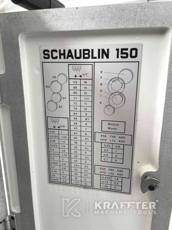 Tour conventionnel à métaux d'occasion SCHAUBLIN 150 2 axes 20690-019
