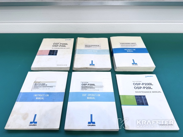Manuels d'utilisation pour Centre de tournage fraisage OKUMA Multus B400 90175