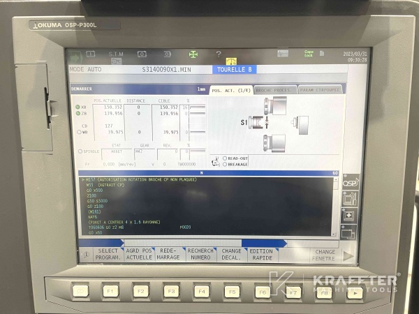 Commande numérique OSP-P300LA sur machine outil OKUMA LU-S1600 20690-021