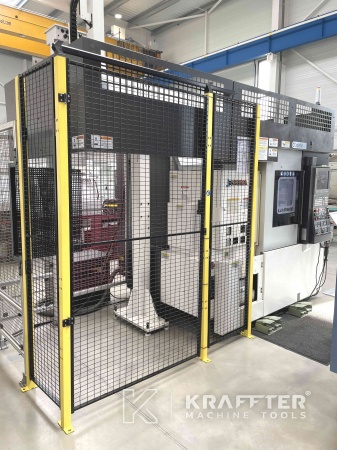 Tour CNC bi-tourelle et robot de chargement OKUMA LU-S1600 à vendre d'occasion (21)